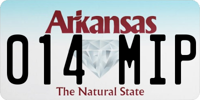 AR license plate 014MIP