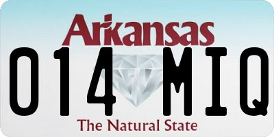 AR license plate 014MIQ