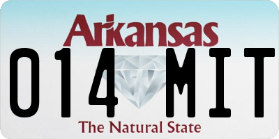 AR license plate 014MIT