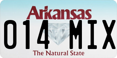 AR license plate 014MIX