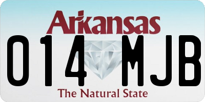 AR license plate 014MJB