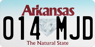 AR license plate 014MJD
