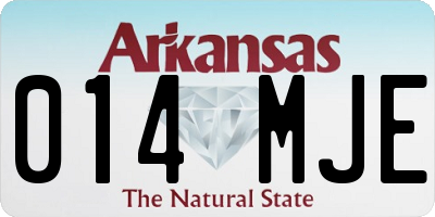 AR license plate 014MJE