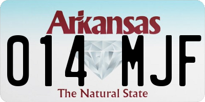 AR license plate 014MJF