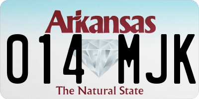 AR license plate 014MJK