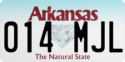 AR license plate 014MJL