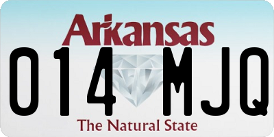 AR license plate 014MJQ