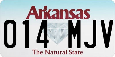 AR license plate 014MJV