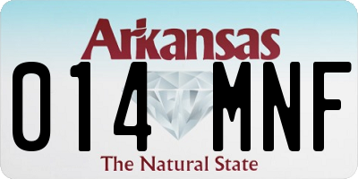 AR license plate 014MNF