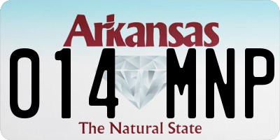 AR license plate 014MNP
