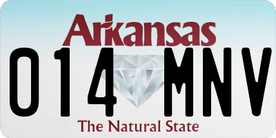 AR license plate 014MNV