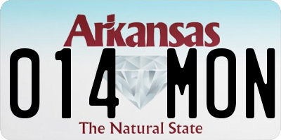 AR license plate 014MON