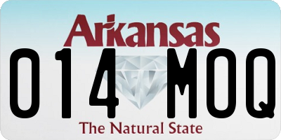 AR license plate 014MOQ