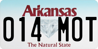 AR license plate 014MOT