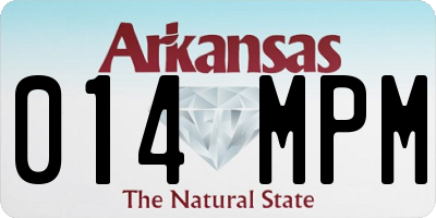 AR license plate 014MPM