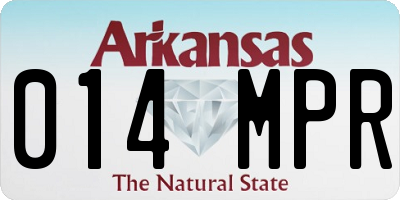 AR license plate 014MPR