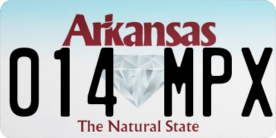AR license plate 014MPX