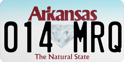 AR license plate 014MRQ