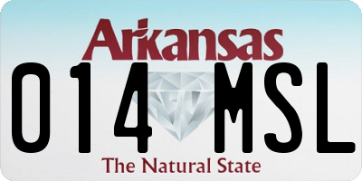 AR license plate 014MSL