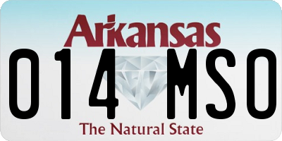 AR license plate 014MSO