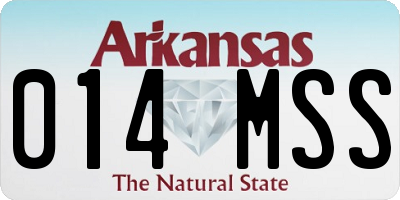 AR license plate 014MSS