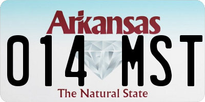 AR license plate 014MST