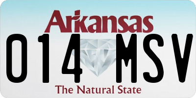 AR license plate 014MSV