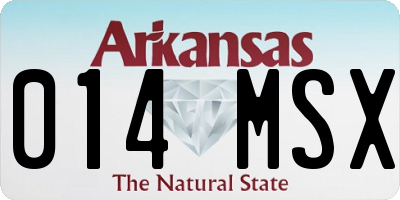 AR license plate 014MSX