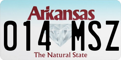 AR license plate 014MSZ