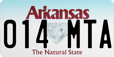 AR license plate 014MTA