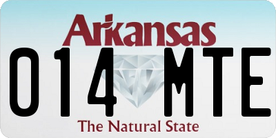 AR license plate 014MTE