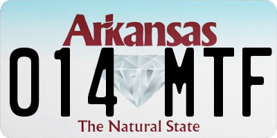 AR license plate 014MTF