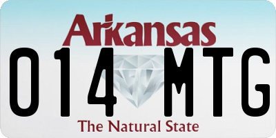 AR license plate 014MTG
