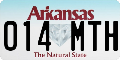 AR license plate 014MTH