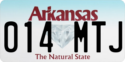 AR license plate 014MTJ