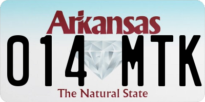AR license plate 014MTK