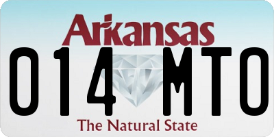 AR license plate 014MTO