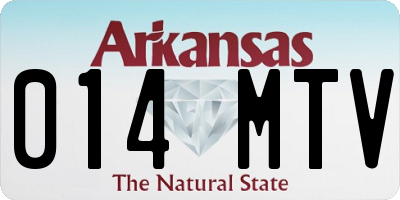 AR license plate 014MTV