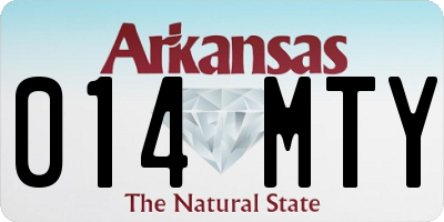 AR license plate 014MTY