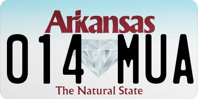 AR license plate 014MUA