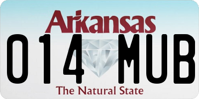 AR license plate 014MUB