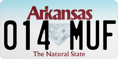 AR license plate 014MUF