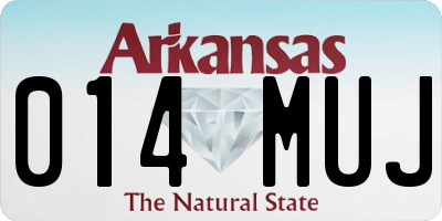 AR license plate 014MUJ