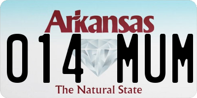 AR license plate 014MUM