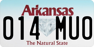 AR license plate 014MUO