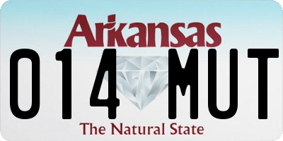 AR license plate 014MUT