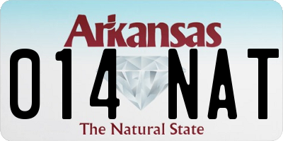 AR license plate 014NAT