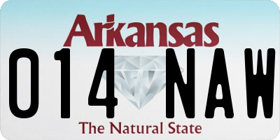 AR license plate 014NAW