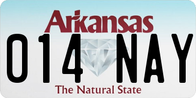 AR license plate 014NAY
