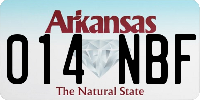 AR license plate 014NBF